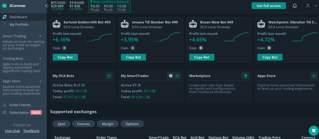 3commas trading bots dashboard